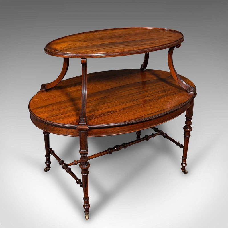 Antique Display Serving Table, English, Two Tier, Butler's Buffet Stand, Regency gallery
