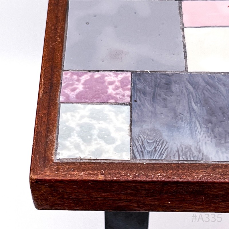 Vintage Mosaic Flower Planter Side Table Wooden | 31x31x32cm gallery