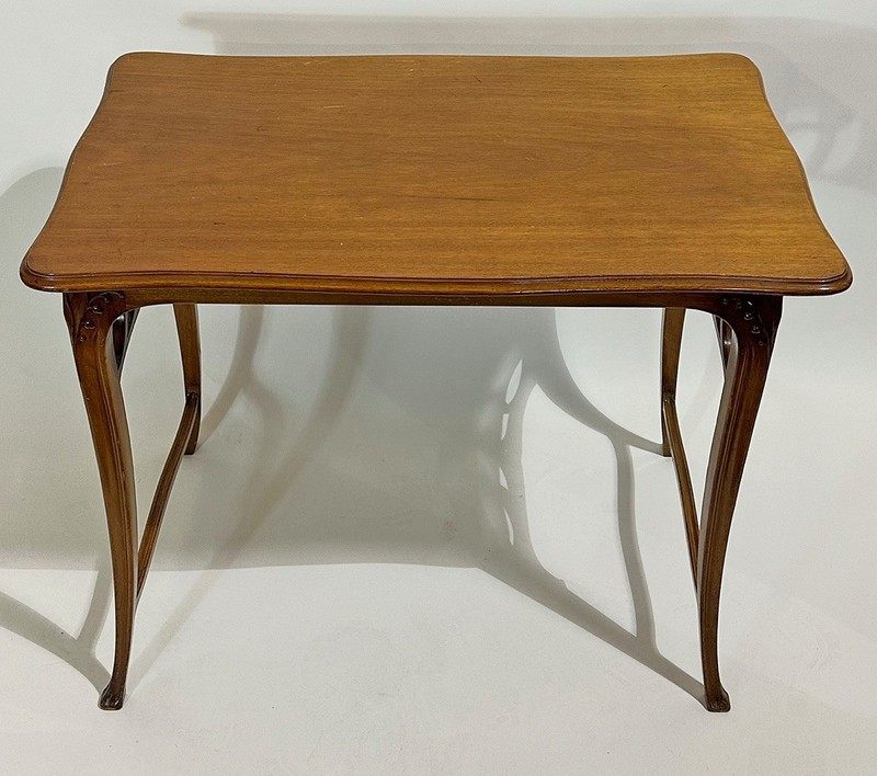 Fr. Art Nouveau Pear Wood Table c.1910 Henri Sauvage/Hector Guimard Numbered gallery