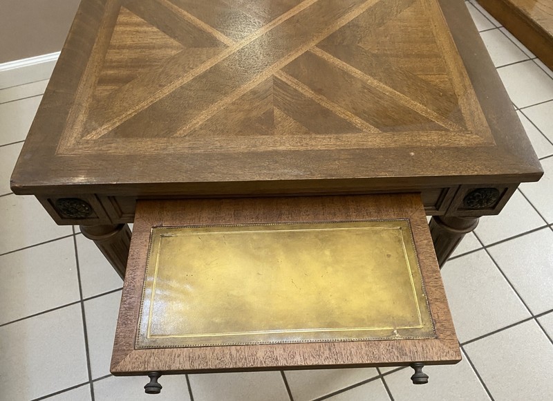 Antique Weiman Heirloom Quality Table-405-Game/Card Table-Inlaid-Side Pullouts gallery