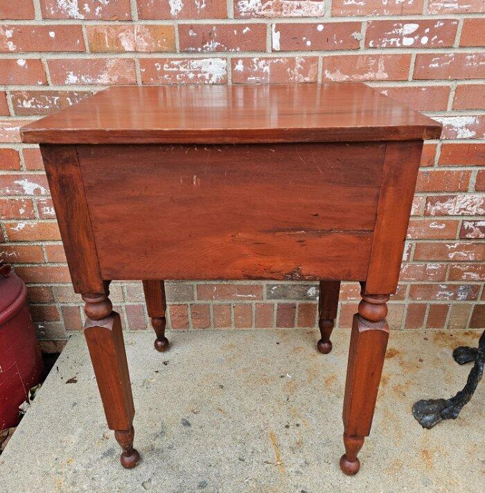 Antique Cherry End Table Plant Fern Stand Night Stand 2 Drawer gallery