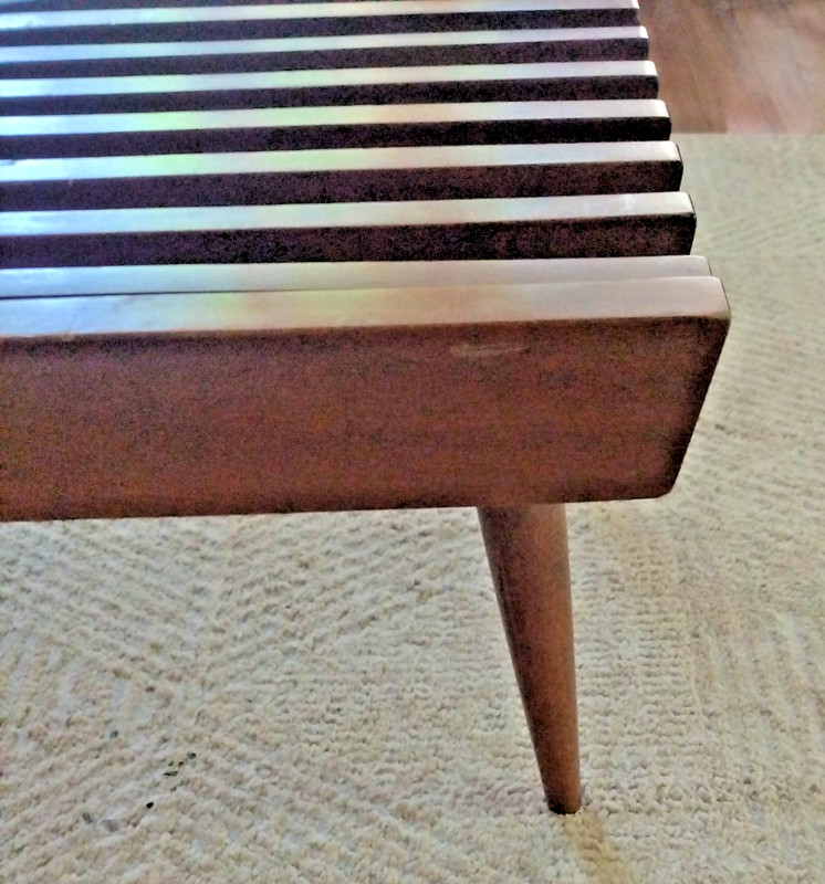 Mid Century Modern Expanding Slat Coffee Table Bench Vintage Made In Yugoslavia gallery