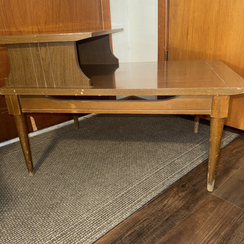 Mid Century Modern Step Table Cone Legs Mersman Side End Wet Bar Read gallery