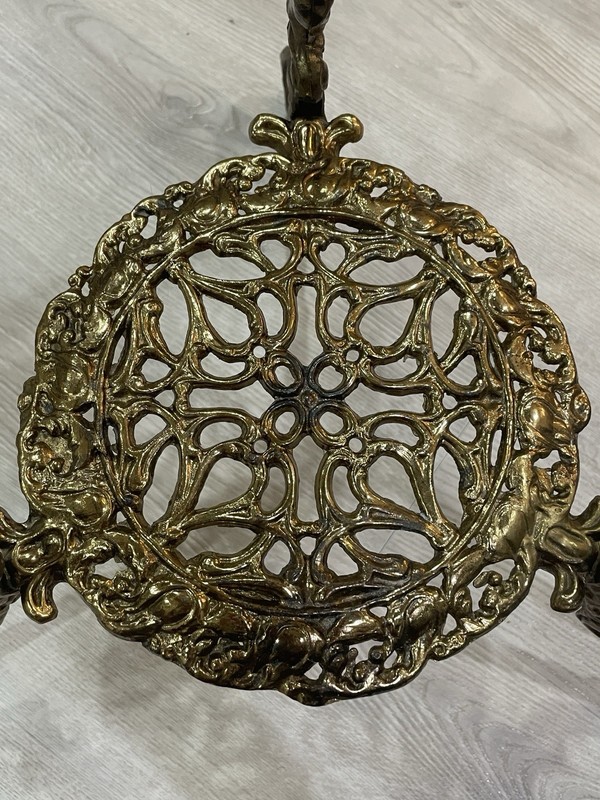 Vintage 2-Tier Brass Marble Side Table Plant Stand Art Nouveau Italy Gueridon gallery