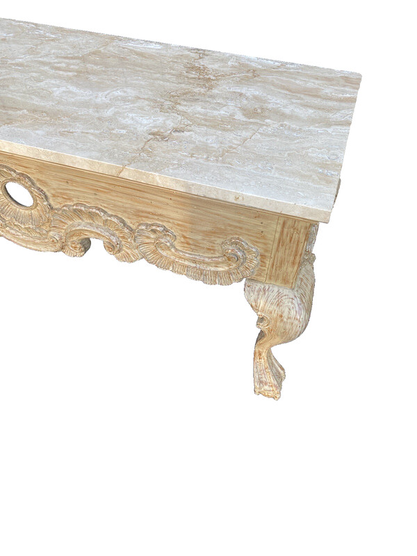 64958 Quality Marble Top Console Hall Table Sideboard Server gallery
