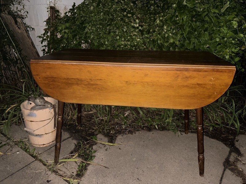 Vintage Antique Drop Leaf Table . Mid to Late 1800s Rare Piece Of Furniture gallery