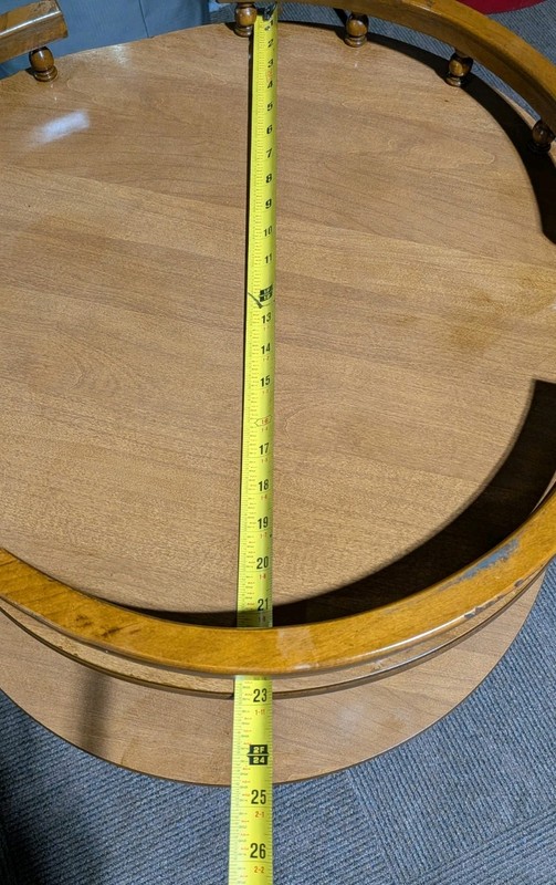 1970's Ethan Allen Heirloom Maple 2 Tier Spindle Side Table gallery