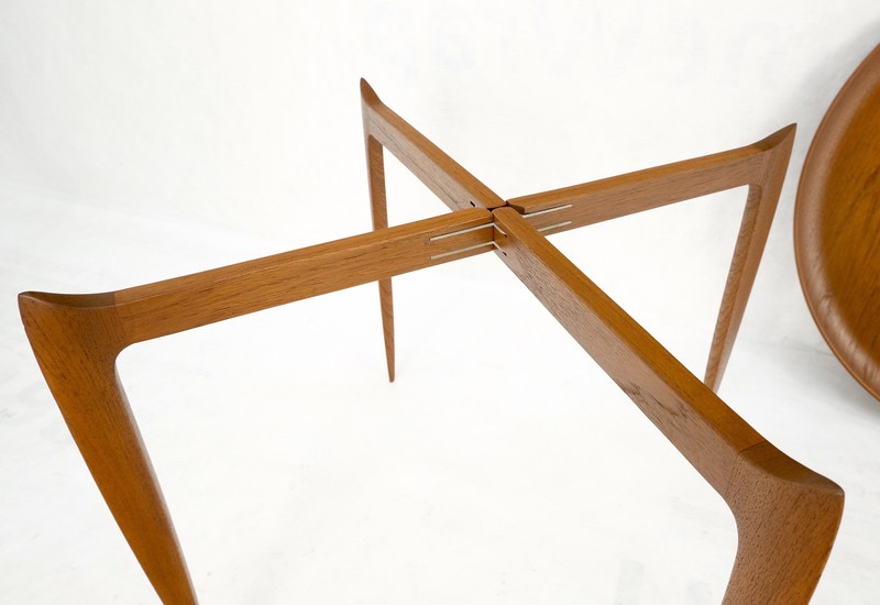Fritz Hansen Danish Mid-Century Modern Folding Coffee Table Stand Tray Top Mint! gallery