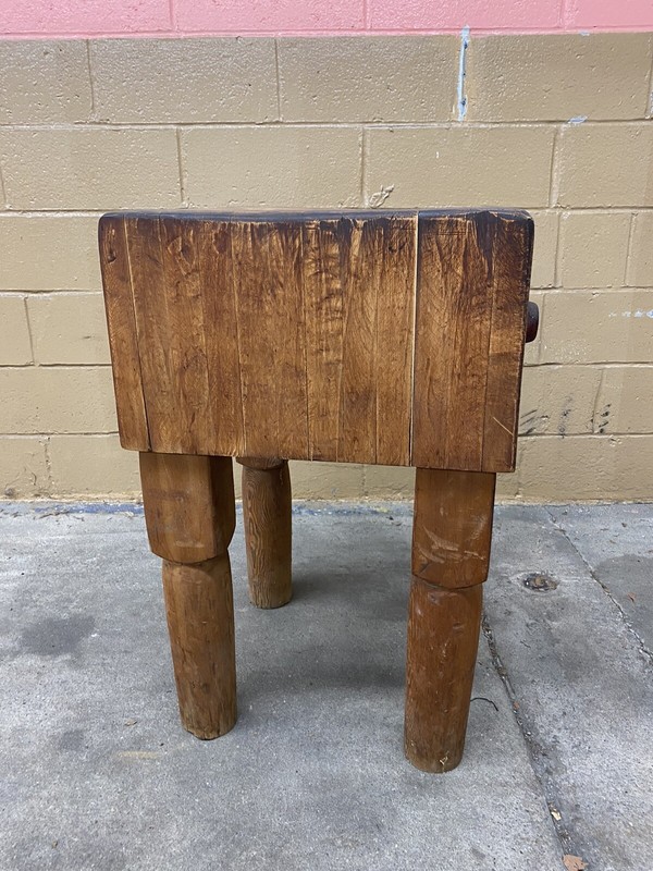 Vintage Bally Butcher Block Antique 1929 Table Original gallery