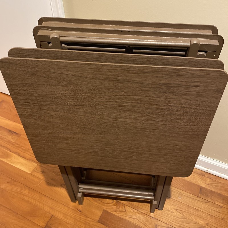 Vintage ARTEX Buttlerette Folding TV Tray Snack Serving Tables w/ Stand gallery