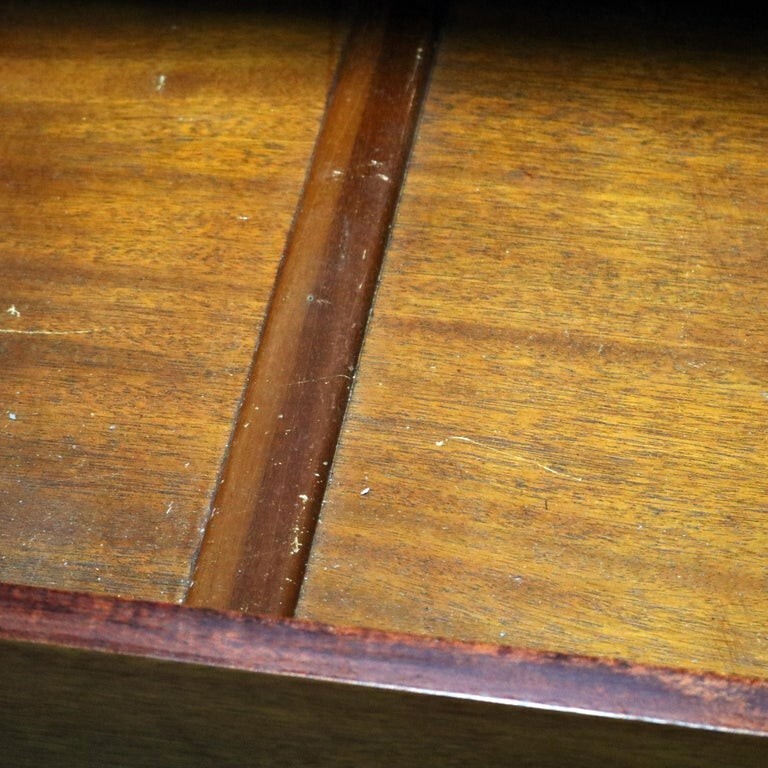Classical Empire Mahogany Mirrored Pier Table with Balustrade Legs C1900 gallery