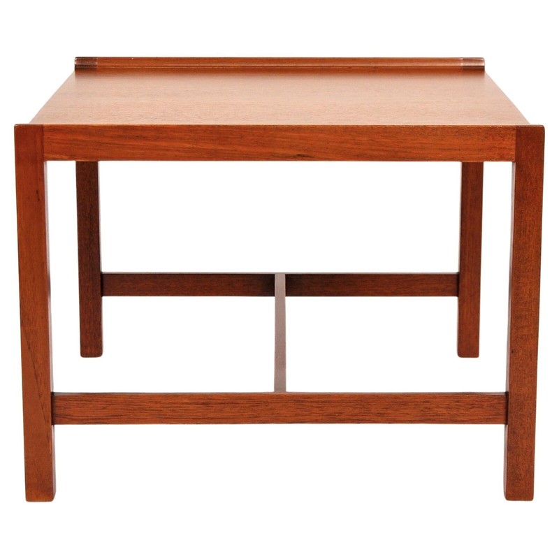 Scandinavian Mid-Century Modern Teak Square Table Bench by Brode Blindheim 1960 gallery