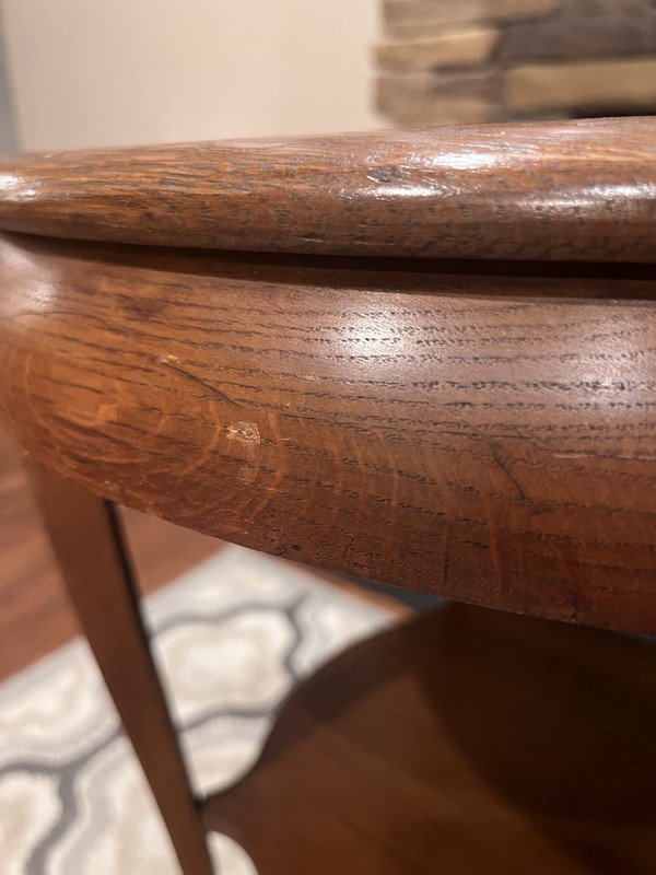 Antique Parlor Table Early 1900s. Made In Detroit. Wolverine Manufacturing Co. gallery