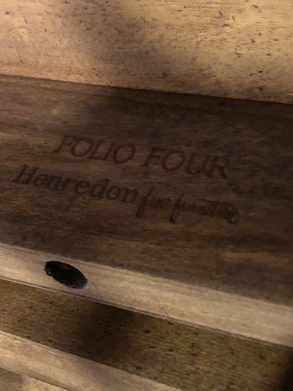Henredon Folio Four Vintage Gate Leg Table Pembroke Drop Leaf Display Made USA gallery