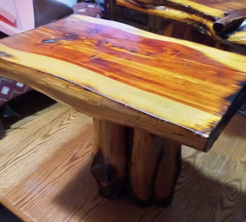 Live Edge Cedar End Table / Side Table (ET193) gallery