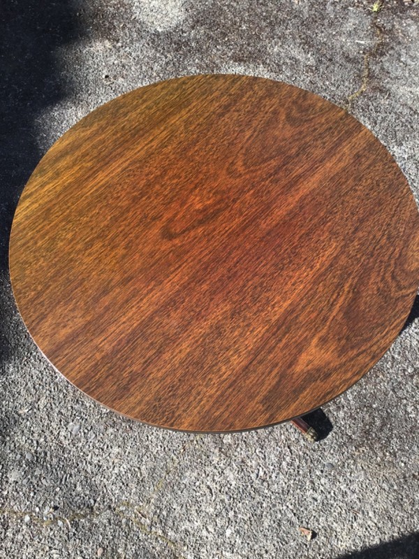 Mersman German-Made Regency Style, Drum Pedestal Table, Laminate Top gallery