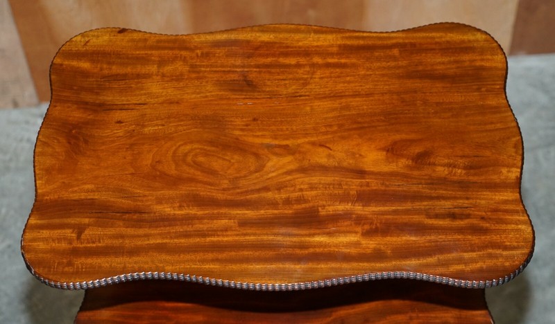 RESTORED ANTIQUE GILLOWS CUBAN MAHOGANY DUMB WAITER METAMORPHIC OCCASIONAL TABLE gallery