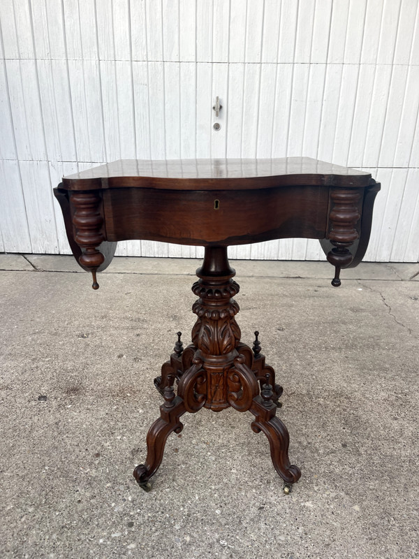 Antique Victorian Renaissance Revival Rosewood Occasional / Side Table gallery
