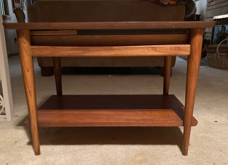 Lane End Table Mid Century Modern 2 Tier with Drawer Style 1038-05 Vintage MCM gallery