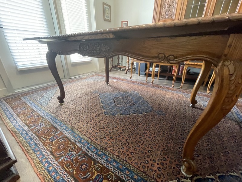 Antique French Louis XV Expandable Dining Table – Solid Walnut & Oak – 1800s gallery