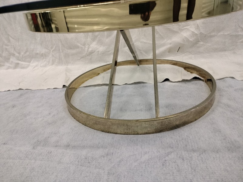 Sculpture Brass Cocktail Coffee Table In The Style Of Milo Baughman With Angular gallery