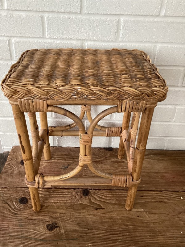 Vintage Pier 1 Rattan Accent table gallery