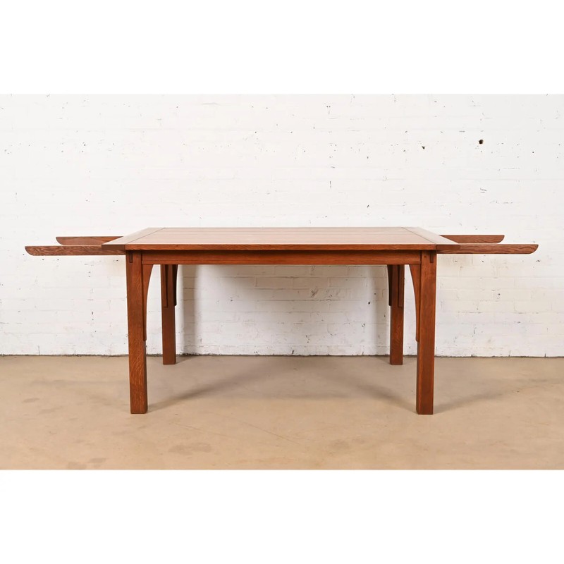 Stickley Mission Oak Arts & Crafts Extension Dining Table gallery