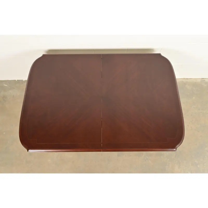 Maison Jansen Style French Regency Mahogany Dining Table, Newly Refinished gallery