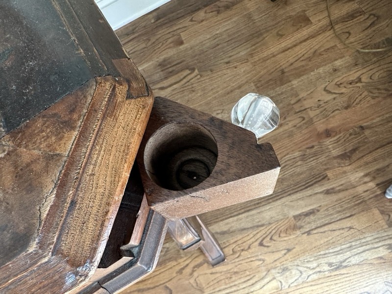 Antique H. Closterman Victorian Walnut and Burl Walnut Architect's Desk gallery