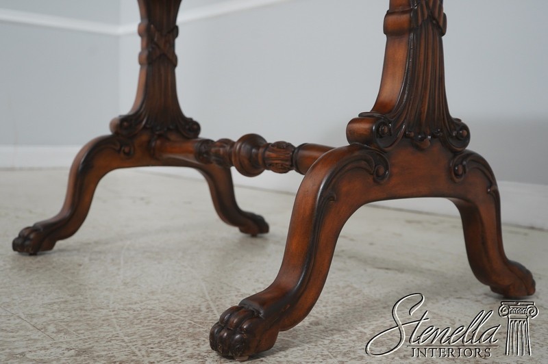 L72141: Leather Wrapped Inlaid Mahogany Games Table gallery