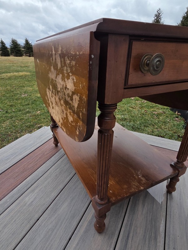 Vintage Park Furniture solid wood Double Drop Leaf Work Table side / End Table gallery