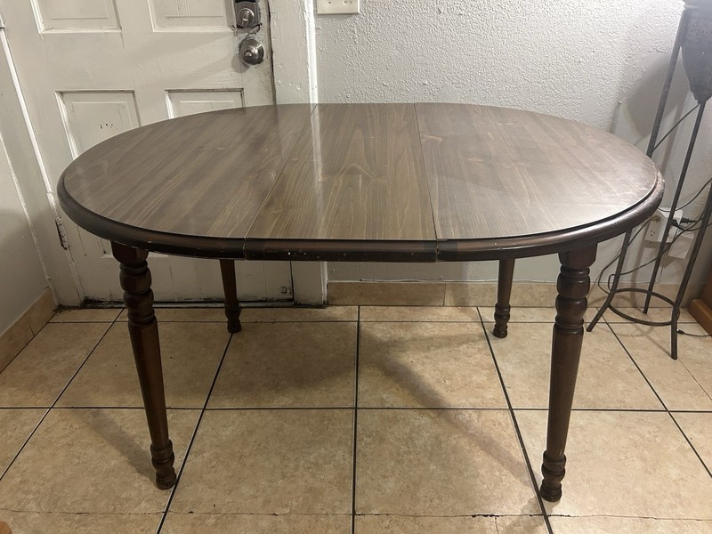 Vintage Mid-Century Modern Dining Table With Leaf