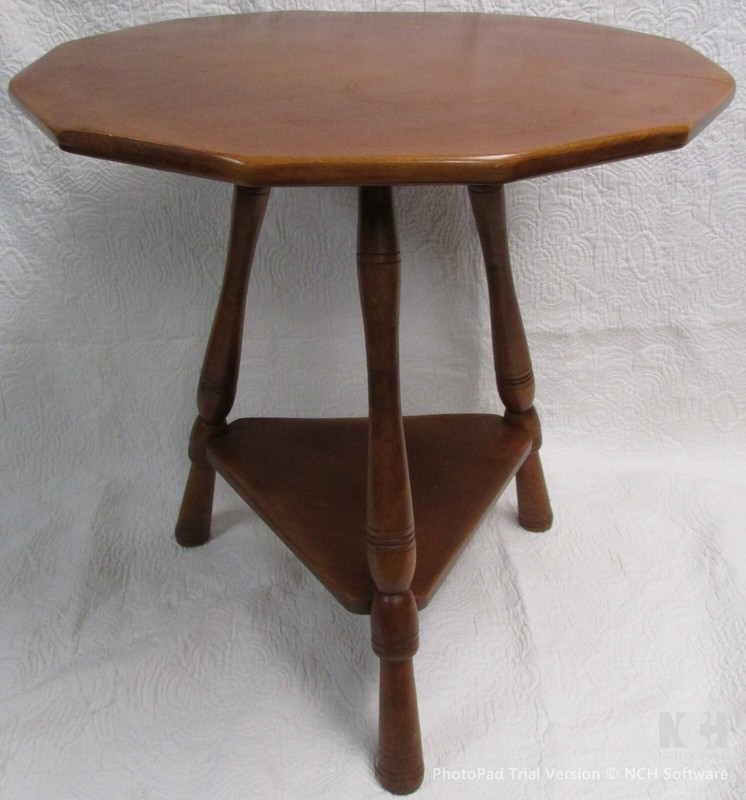 Rare and HTF CUSHMAN 3-150 3150 12-Sided Solid Rock Maple Mid-Century End Table