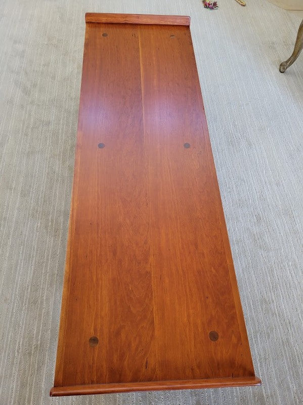 1957 Solid Cherry Willett Transistional mid-century coffee table. Flawless. gallery