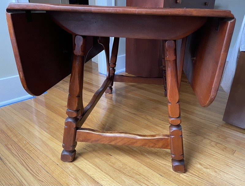 Antique Cushman Colonial Creations Drop Leaf Dining Table gallery