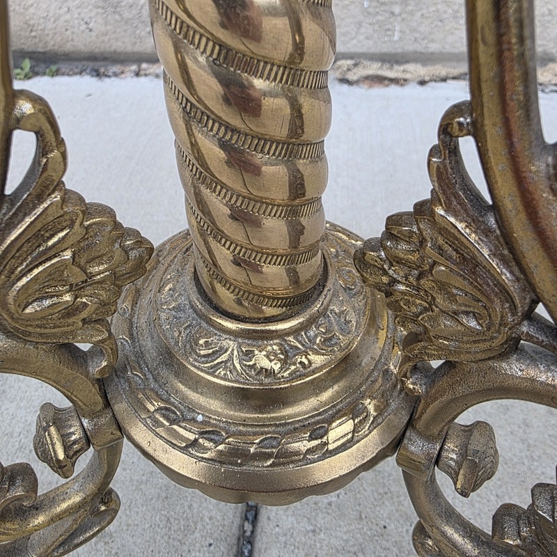 Victorian Style Brass Plated Calling Card Stand Plant Bradley Hubbard? Cast gallery