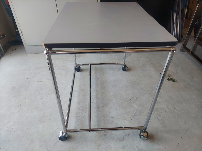 Mid Century Modern USM Fritz Haller Office Rolling Table c1988 gallery