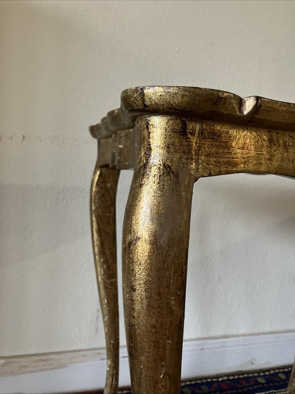 Set Of 2 Italia “Florentine” Gold Gilt Nesting Tables Ornate Design Italy gallery