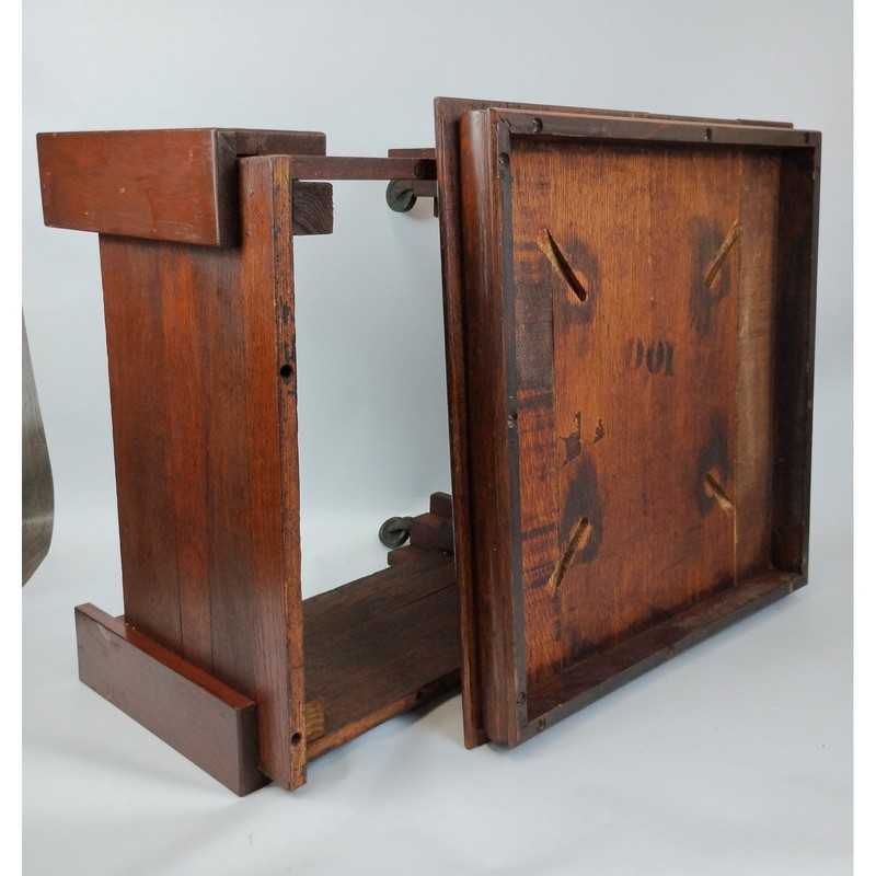 Handmade Repurposed Conrey & Birely Top Oak Storage Chest Coffee Table w/Casters gallery
