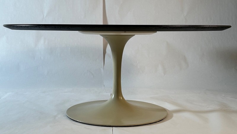 36" 1950s Knoll Saarinen Coffee Table with custom Macassar Ebony Vintage MCM gallery