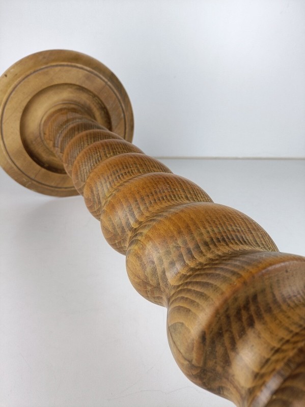 Barley Twist Wooden Side Wine Display Table Pedestal Plant Bonsai Flower Stand gallery