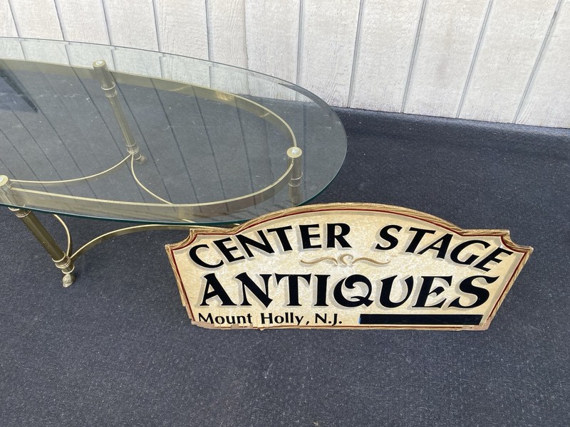 66465 QUALITY Brass and Glass Coffee Table Stand gallery