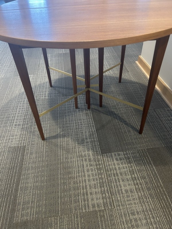 Calvin Paul McCobb Extendable Mahogany Dining Table Brass Mid-Century Modern gallery