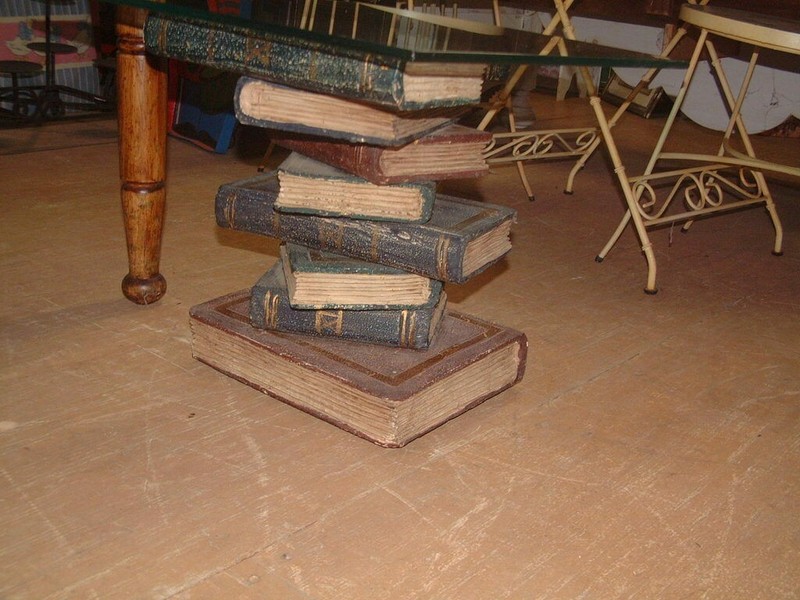 Table Vintage "Book" End Lamp or Couch Table, 20 X 20 Wide X 17 Height gallery