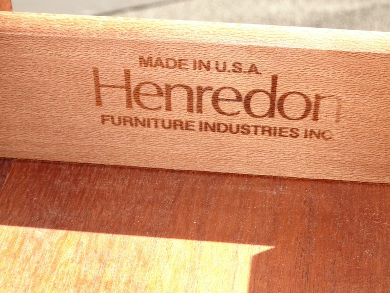 Vintage Henredon Circa East Console Table w Rattan Base ~ Credenza Sideboard gallery