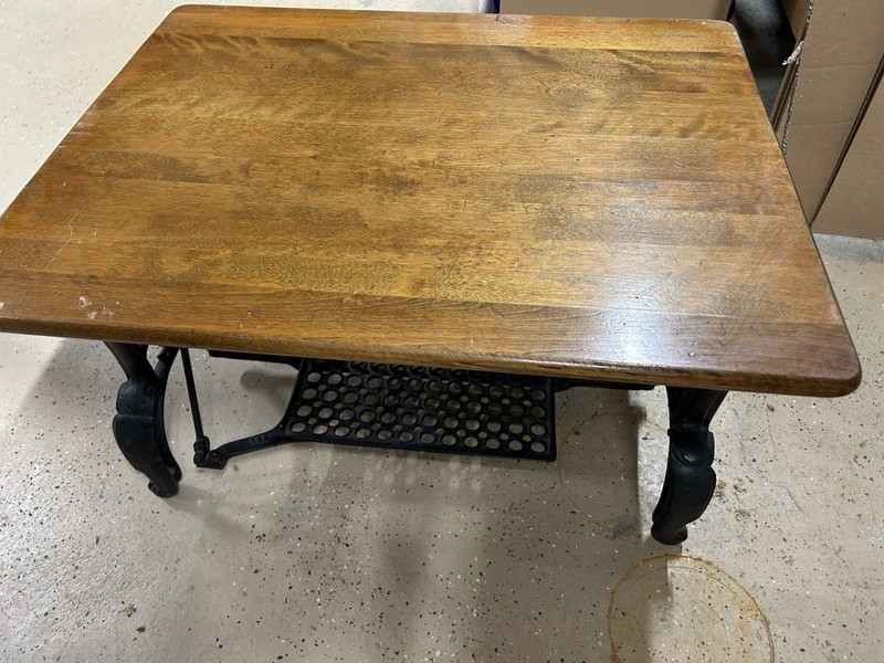 Vintage Cast Iron Treadle Sewing Machine Base Stand Frame Table Antique gallery