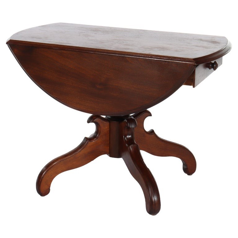 Antique Victorian Walnut Drop Leaf Table C1890