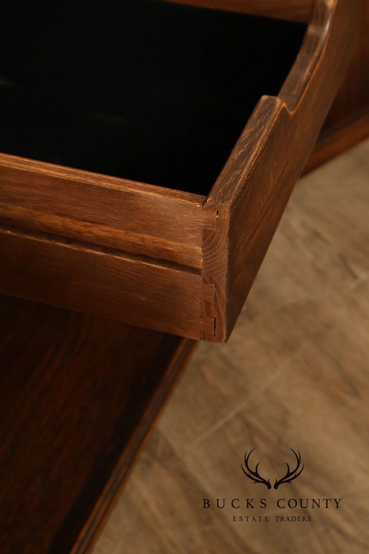 Jamestown Lounge Co. Gothic Revival Vintage Oak Drop-Leaf Server gallery