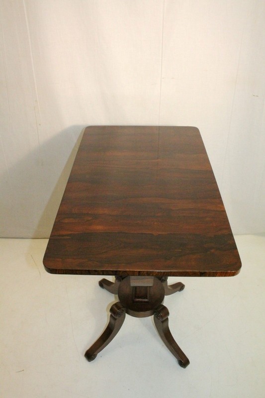 Exquisite Antique Regency Style Rosewood Writing Table, 19th C. gallery