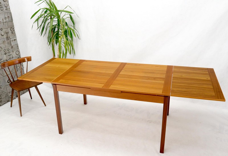 Danish Mid-Century Modern Teak Refectory Dining Table Leaves gallery